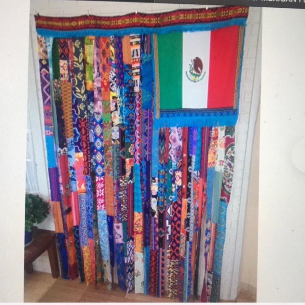 CUSTOM MADE Mexican flag door curtain